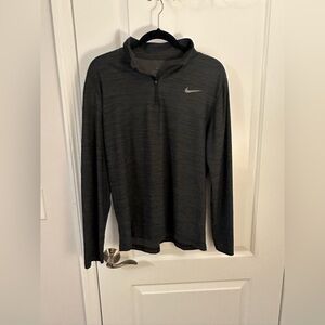 Men’s Nike Black Heathered Quarter-Zip Performance Pullover